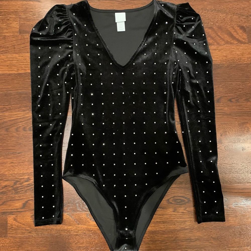 H&M Rhinestone Bodysuit
